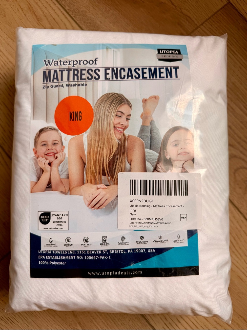Utopia Bedding Waterproof Mattress Cover / Encasement - White (King)